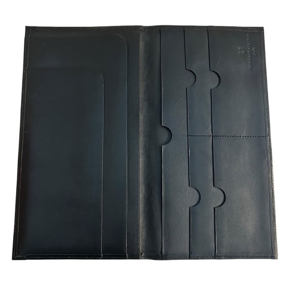 Emanuel Ungaro Other - VTG Emanuel Ungaro Paris Slim Long Black Leather Wallet Bifold EUC